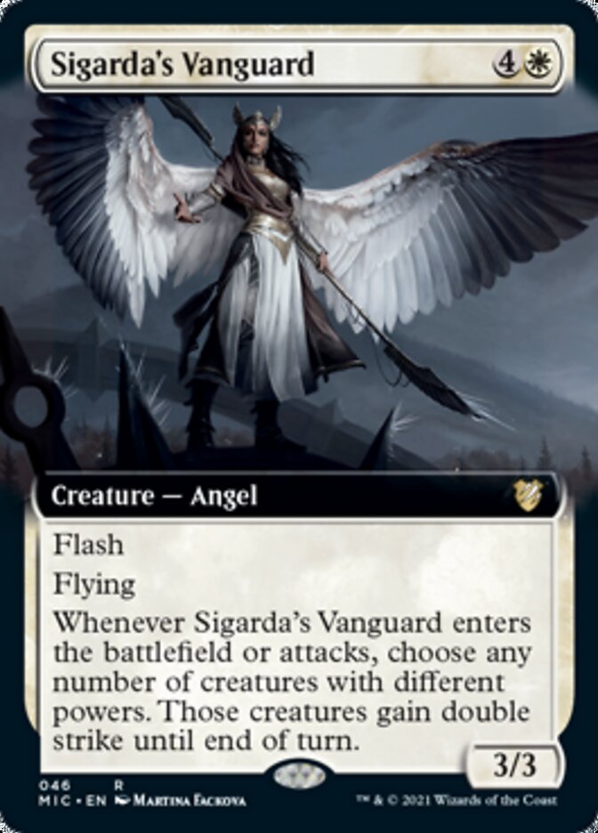 Sigarda's Vanguard (Extended Art) [Innistrad: Midnight Hunt Commander] - The Mythic Store | 24h Order Processing