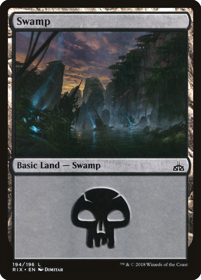 Swamp (194) [Rivals of Ixalan] - The Mythic Store | 24h Order Processing