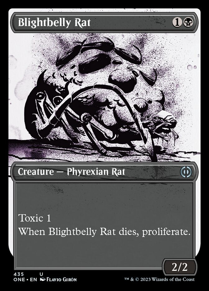 Blightbelly Rat (Showcase Ichor Step-and-Compleat Foil) [Phyrexia: All Will Be One] - The Mythic Store | 24h Order Processing