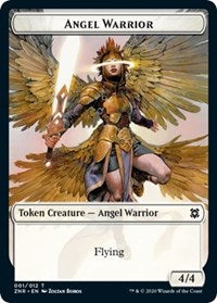 Angel Warrior // Plant Double-Sided Token [Zendikar Rising Tokens] - The Mythic Store | 24h Order Processing