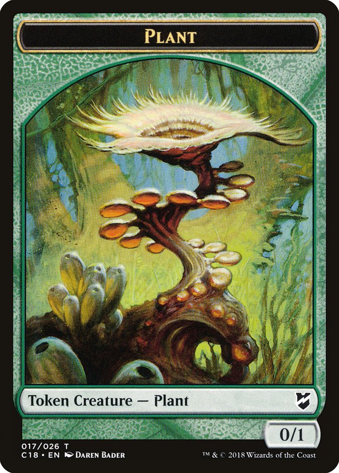 Cat Warrior // Plant Double-Sided Token [Commander 2018 Tokens] - The Mythic Store | 24h Order Processing