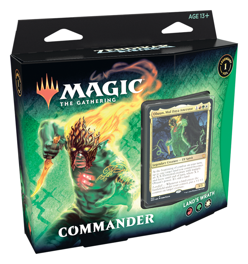 Zendikar Rising Commander Decks - Land's Wrath - The Mythic Store | 24h Order Processing